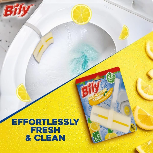 Bily Toilet Rim Block 40g Lemon and Floral (Pack of 2)