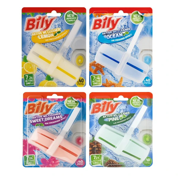 Bily Toilet Rim Block 40g Lemon and Floral (Pack of 2)