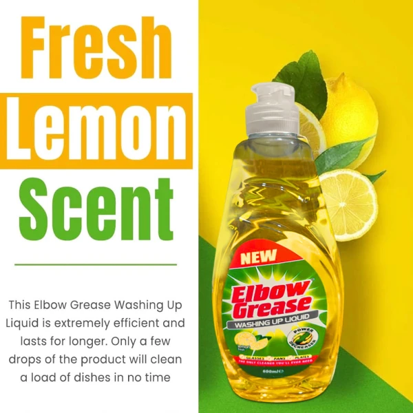 Washing Up Liquid Dishwasher 600ml - Lemon