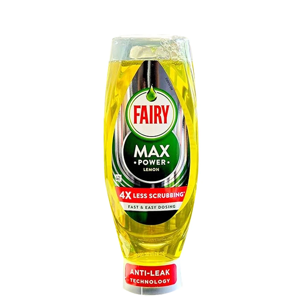 Fairy Max Power Lemon Washing Up Liquid 640ml - Tough on Grease