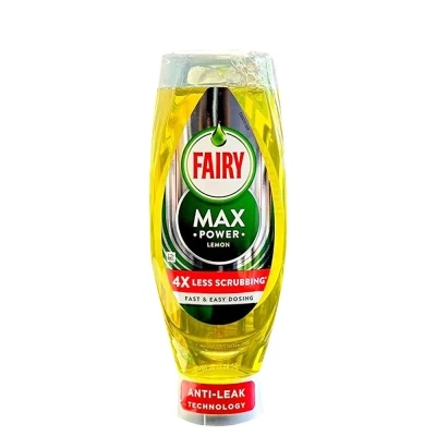 Fairy Max Power Lemon Washing Up Liquid 640ml - Tough on Grease