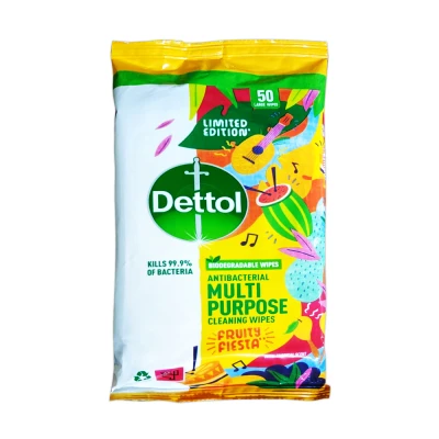 Dettol Fruity Fiesta Antibac Multipurpose Wipes 50 Pack