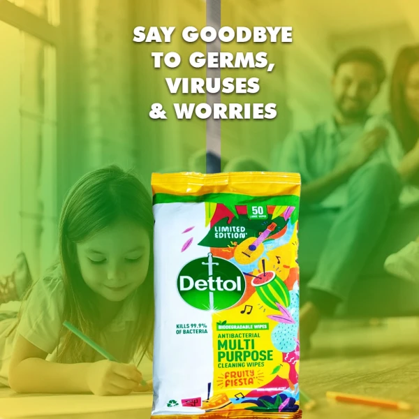 Dettol Fruity Fiesta Antibac Multipurpose Wipes 50 Pack