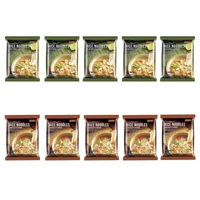 MAMA Gluten Free Rice Noodles Veg & Chicken (Pack of 10)