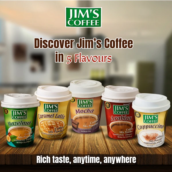 Jim's  Instant Cup Coffee Arabica 30g (Pack of 2)