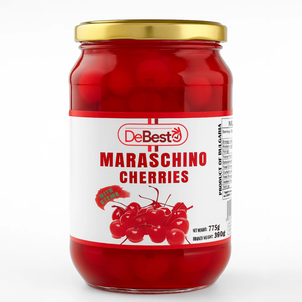 Debesto Maraschino Cocktail Cherries With Stem 775g
