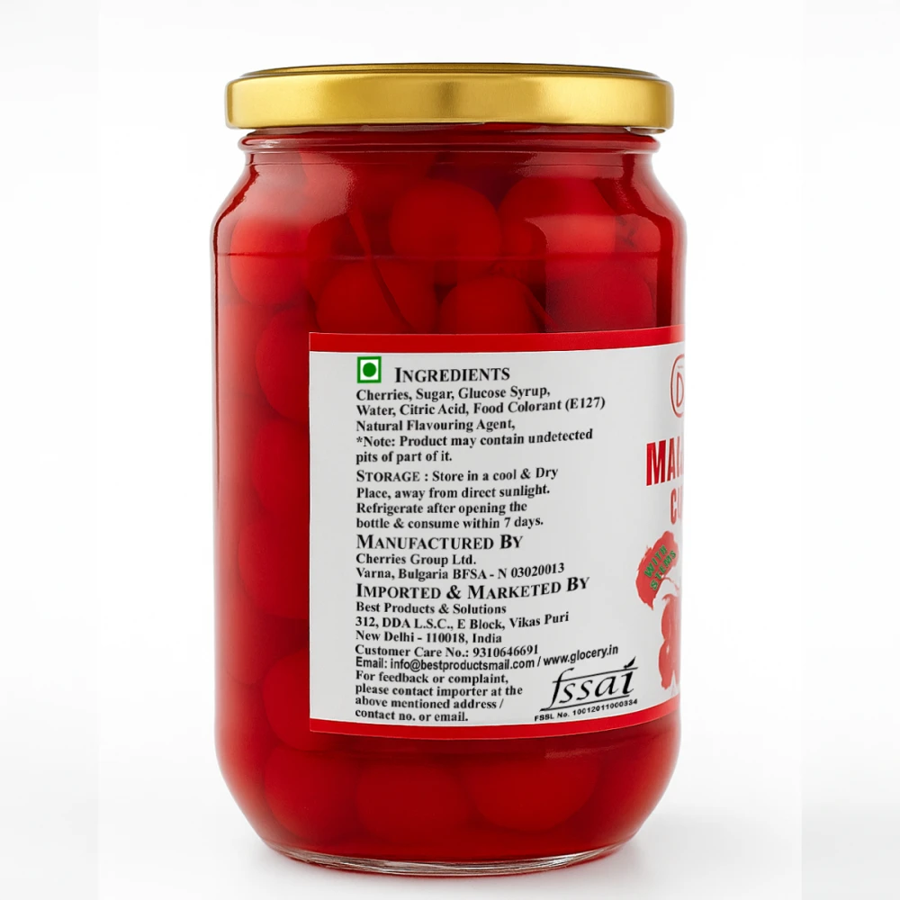 Debesto Maraschino Cocktail Cherries With Stem 775g
