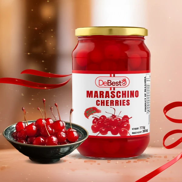 Debesto Maraschino Cocktail Cherries With Stem 775g