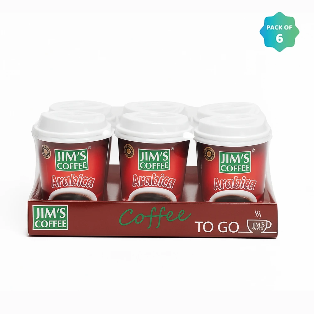 Jim's Instant Cup Coffee Arabica 30g (Pack of 6)