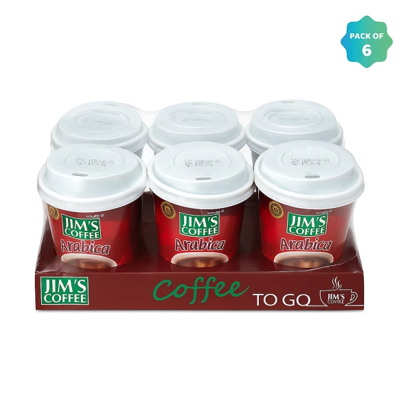 Jim's Instant Cup Coffee Arabica 30g (Pack of 6)