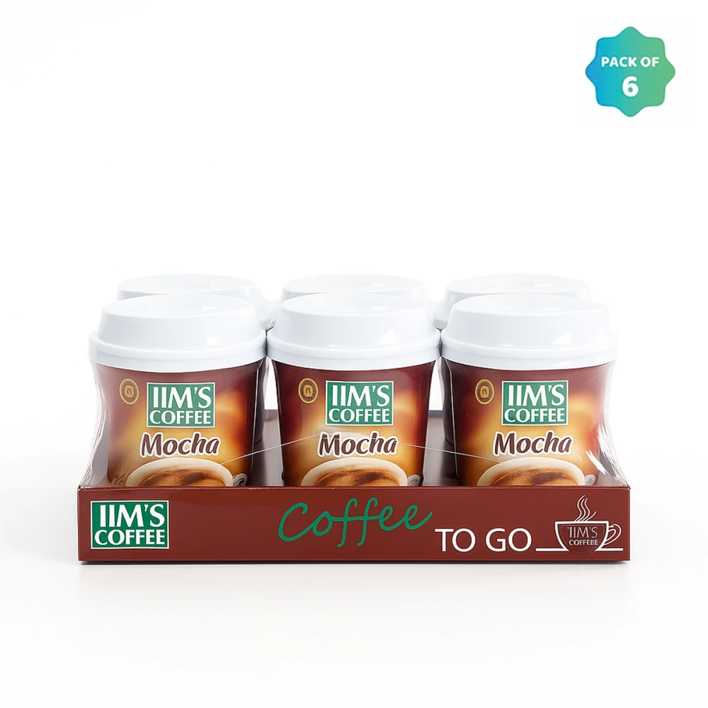 Jim's Instant Cup Coffee Mocha 30g (Pack of 6)