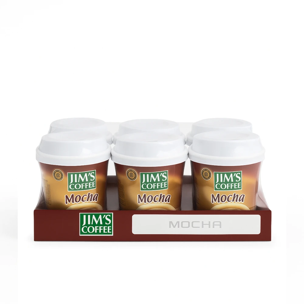 Jim's Instant Cup Coffee Mocha 30g (Pack of 6)