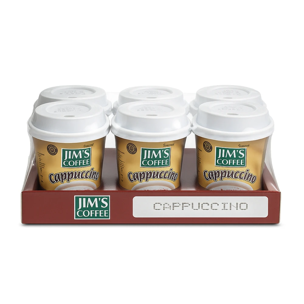 Jim's Instant Cup Coffee Cappuccino 30g (Pack of 6)