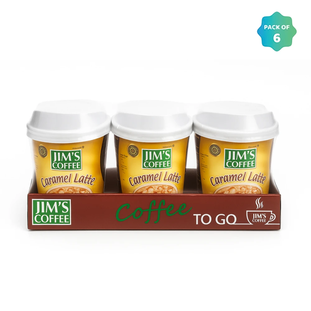 Jim's Instant Cup Coffee Hazlenut 30g (Pack of 6)