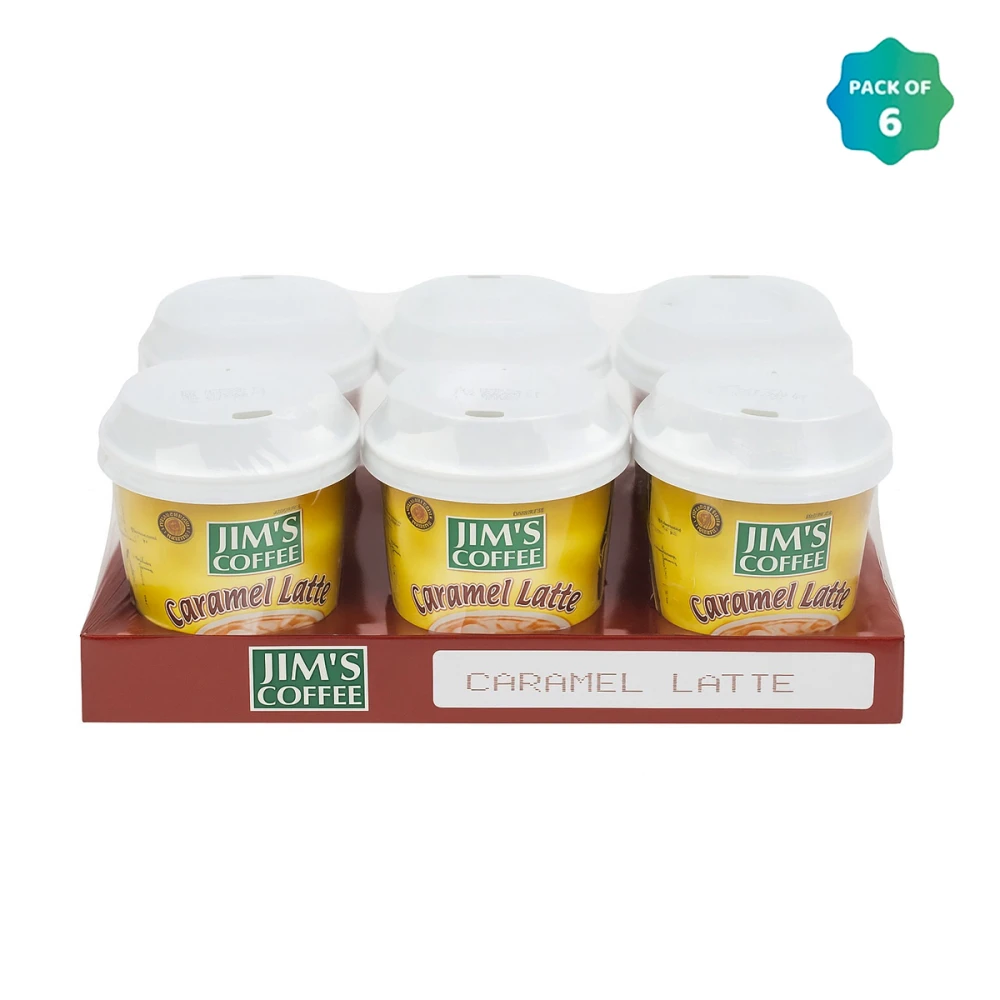 Jim's Instant Cup Coffee Hazlenut 30g (Pack of 6)