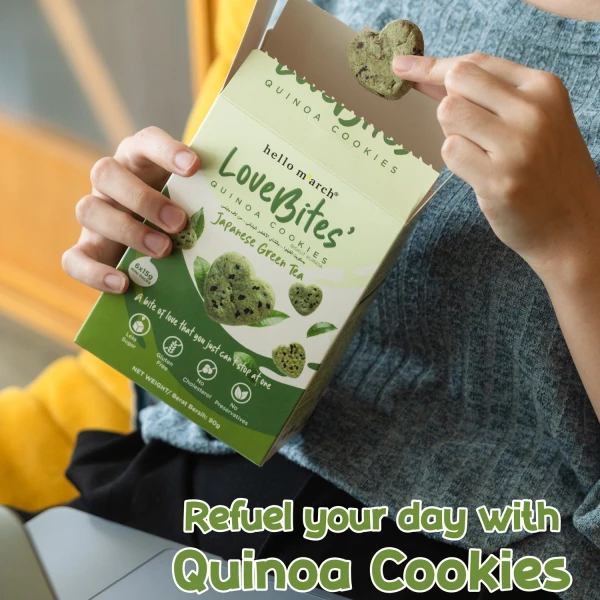 Hello M’arch Gluten Free Quinoa Green Tea Cookies 90g