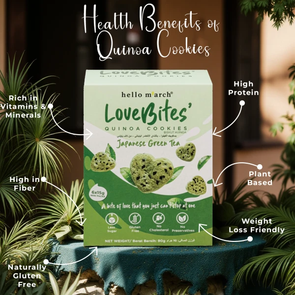 Hello M’arch Gluten Free Quinoa Green Tea Cookies 90g