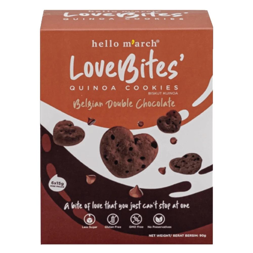 Hello M’arch Gluten Free Quinoa Cookies Dark Chocolate 90g