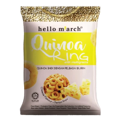 Hello M'arch Quinoa Ring Snacks Cheese 30g