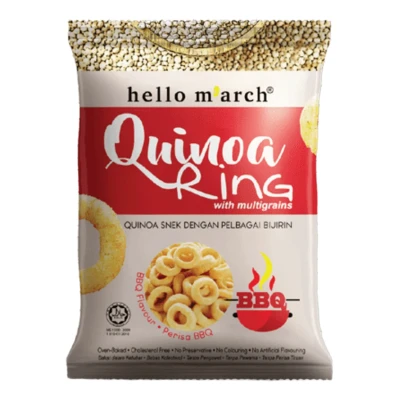 Hello M'arch Quinoa Ring Snacks BBQ 30g
