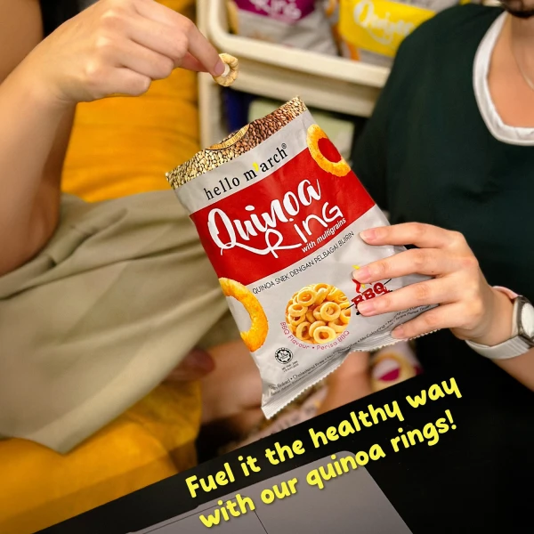 Hello M'arch Quinoa Ring Snacks BBQ 30g