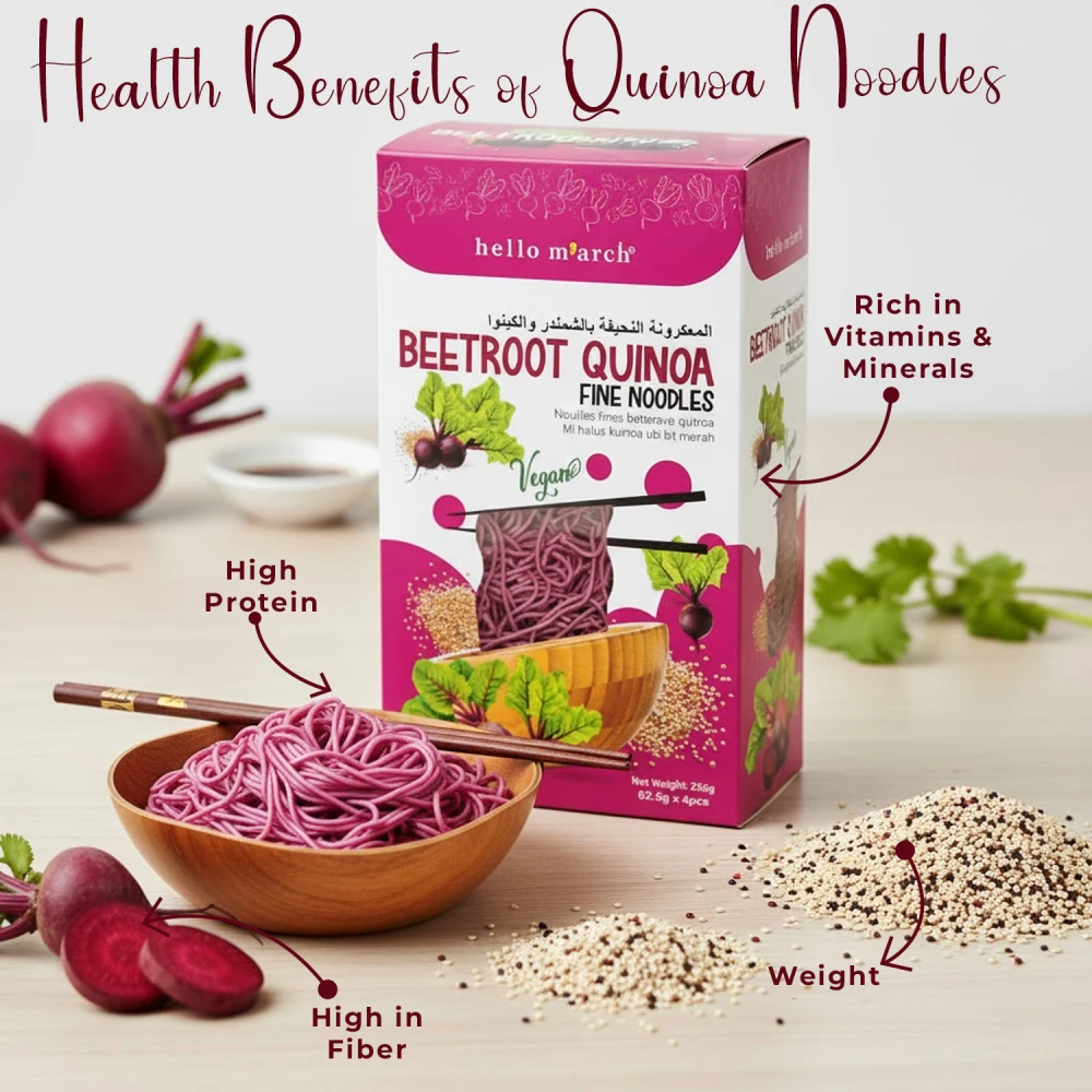 Hello M’arch Quinoa Beetroot Noodles 250g