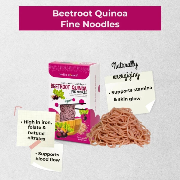 Hello M’arch Quinoa Beetroot Noodles 250g