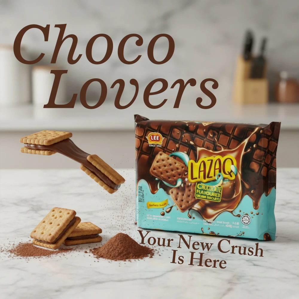 Lee Lazaq Chocolate Flavoured Cream Biscuits 160g