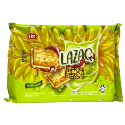 Lee Lazaq Lemon Flavoured Cream Biscuits160g
