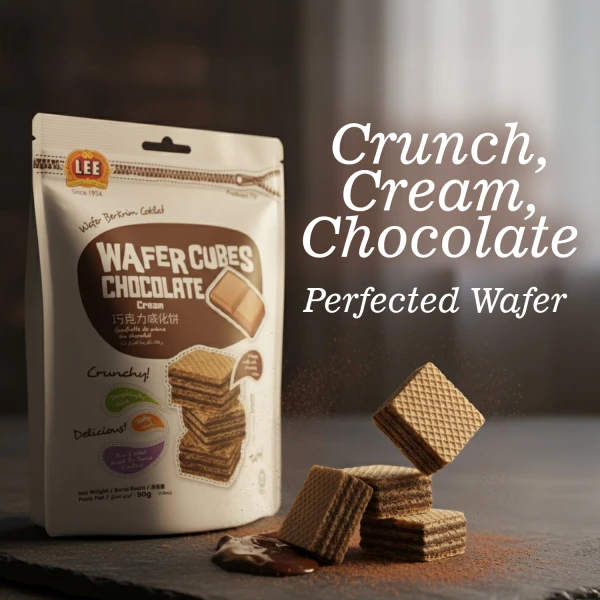 Lee Chocolate Flavoured Cream Wafer Cubes 90g