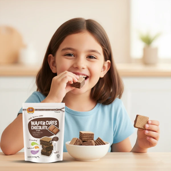 Lee Chocolate Flavoured Cream Wafer Cubes 90g