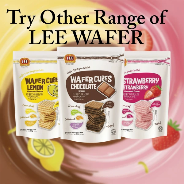 Lee Strawberry Flavoured Cream Wafer Cubes 90g