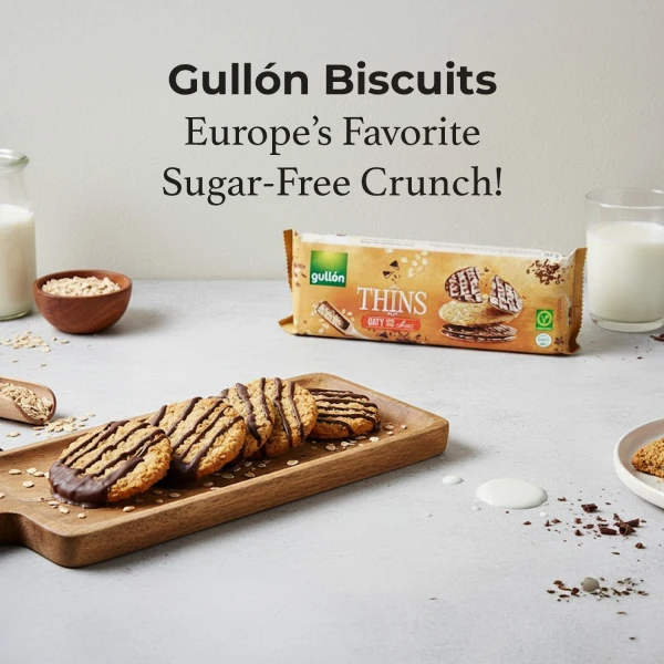 Gullon Thins Oaty with Milk  Choc Biscuits 150g
