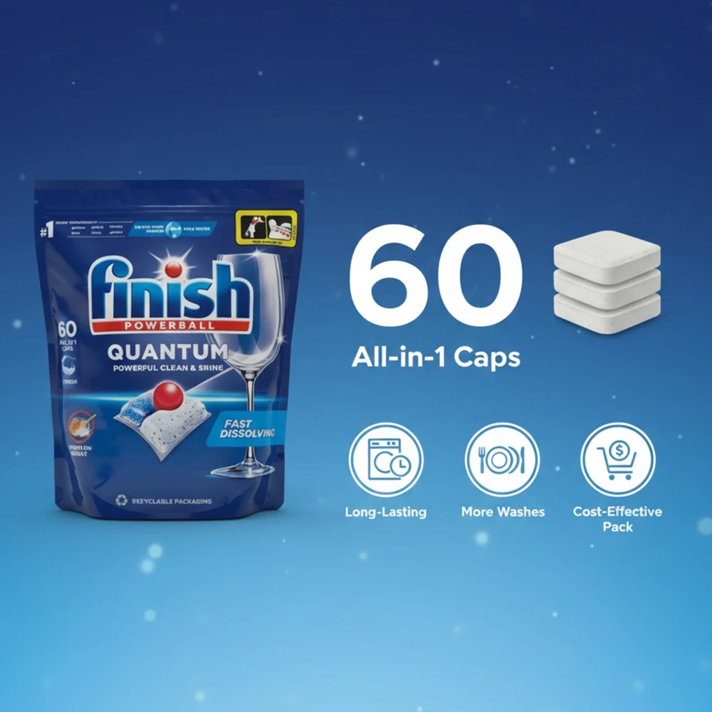 Finish Quantum Dishwasher Regular 60 Tabs