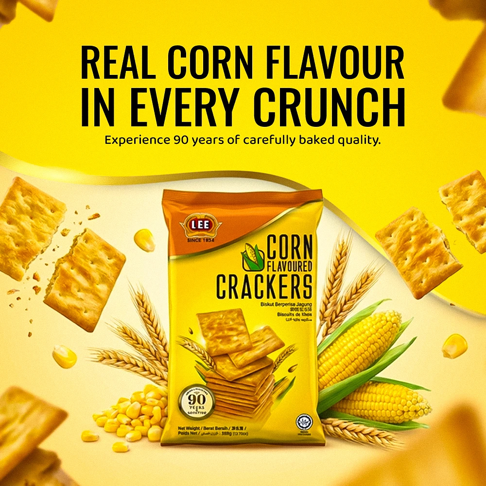 Lee Corn Flavoured Crackers 360g