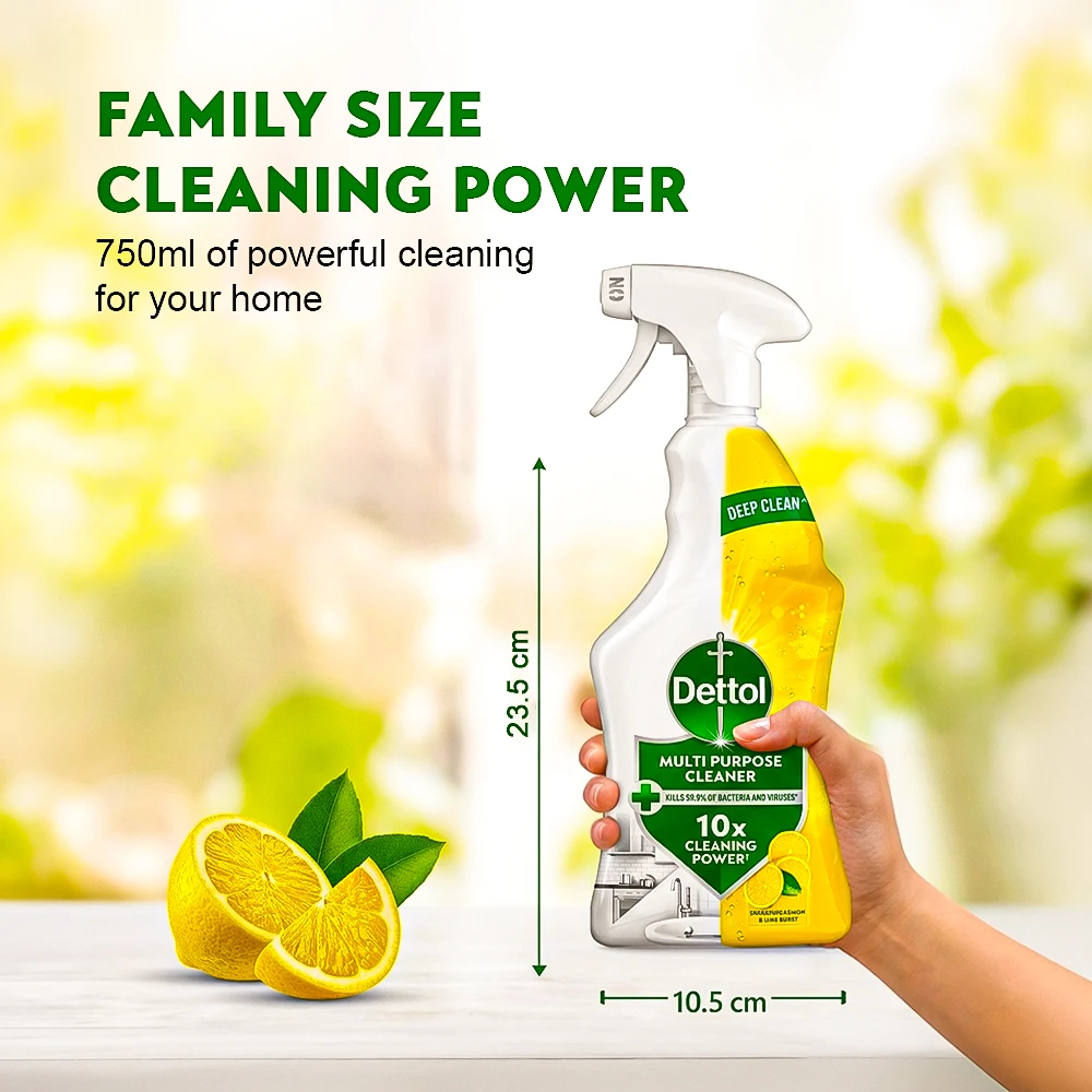 Dettol Multi Purpose Spray Lemon Lime 750ml