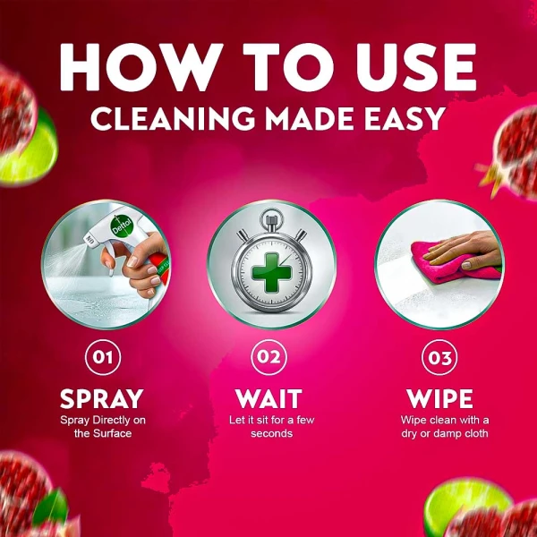 Dettol Multipurpose Cleaner Spray Pomegranate 750ml