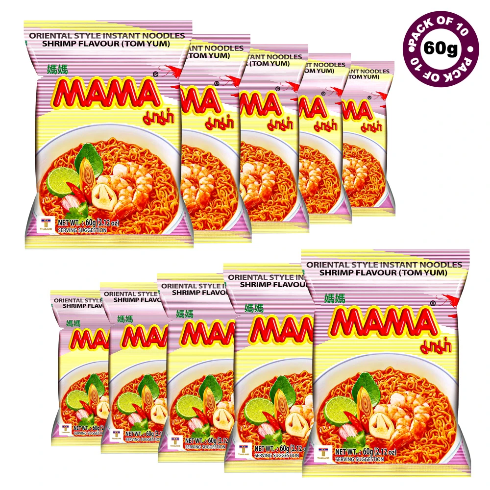 Mama Instant Noodle - Shrimp 60g (Pack of 10)