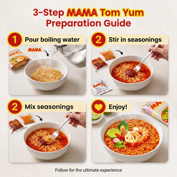 Mama Instant Noodle - Shrimp 60g (Pack of 10)