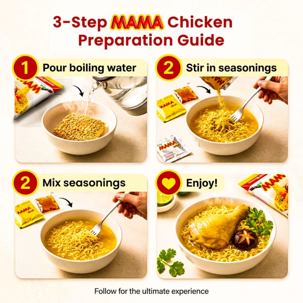 Mama Instant Noodle 55g Chicken (Pack of 10)