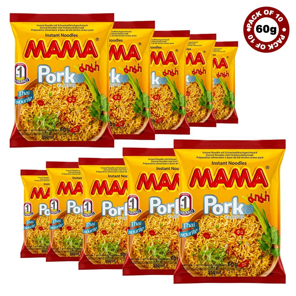 Mama Instant Noodle - Pork 60g (Pack of 10)
