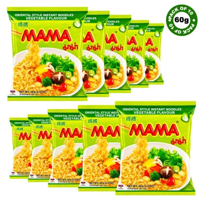 Mama Instant Noodle - Vegetable 60g  (Pack of 10)