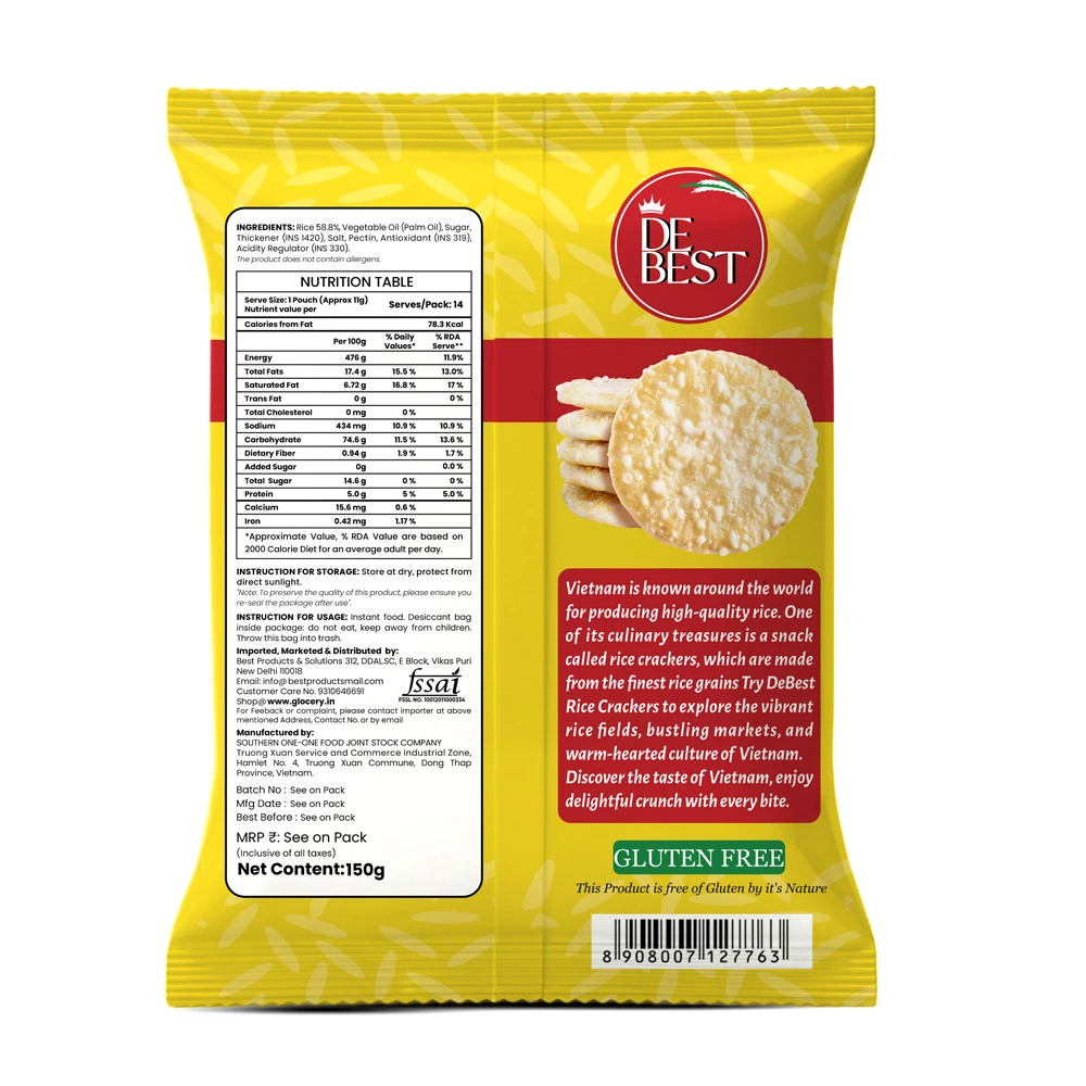 De Best Rice Cracker 150g