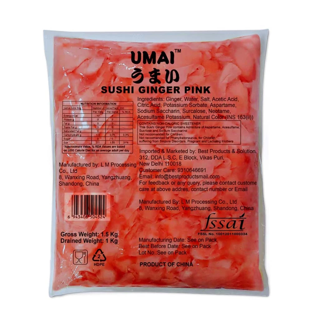 Umai Sushi Ginger Pink 1.5 Kg pkt