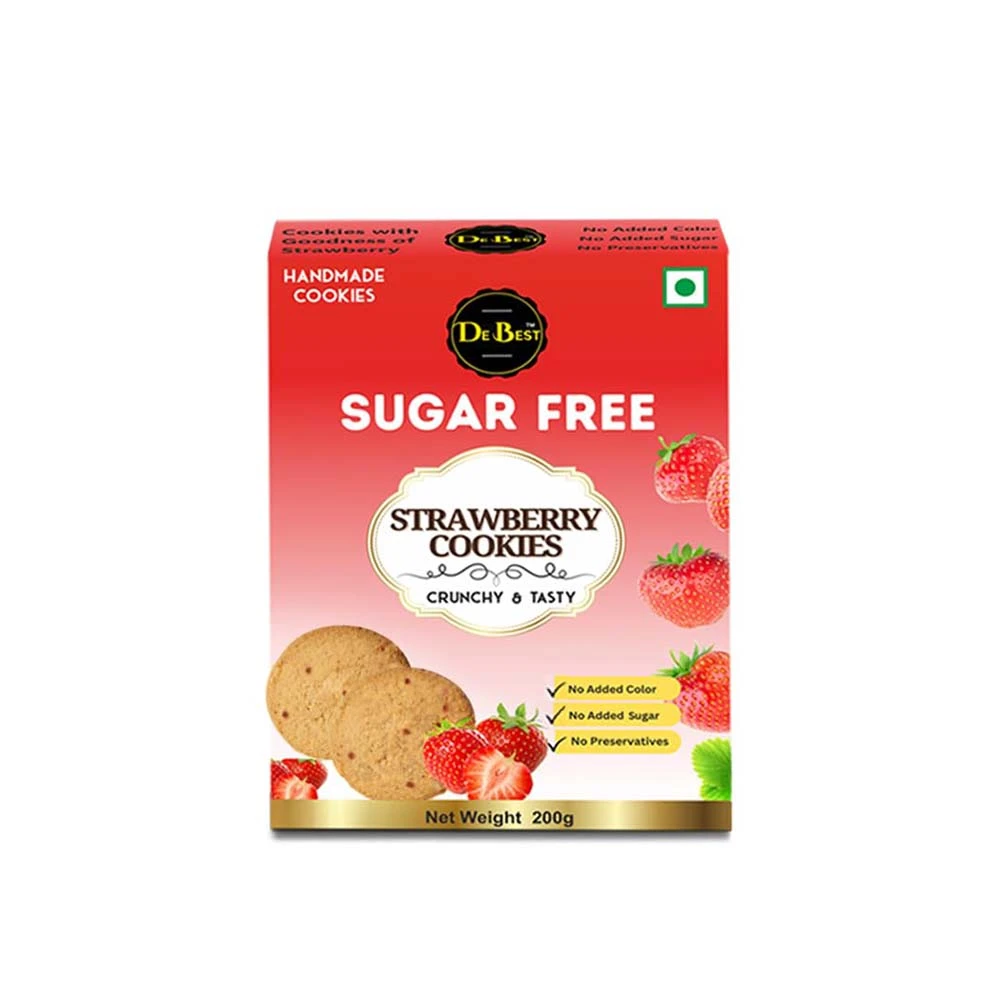 De Best Sugar Free Strawberry Cookies 200g