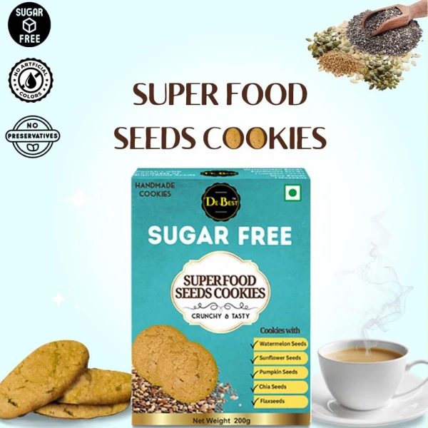 De Best Sugar Free SuperFood Seeds Cookies 200g