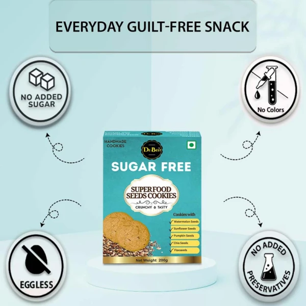 De Best Sugar Free SuperFood Seeds Cookies 200g