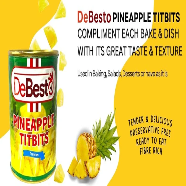 De Besto Pineapple Titbits 850g