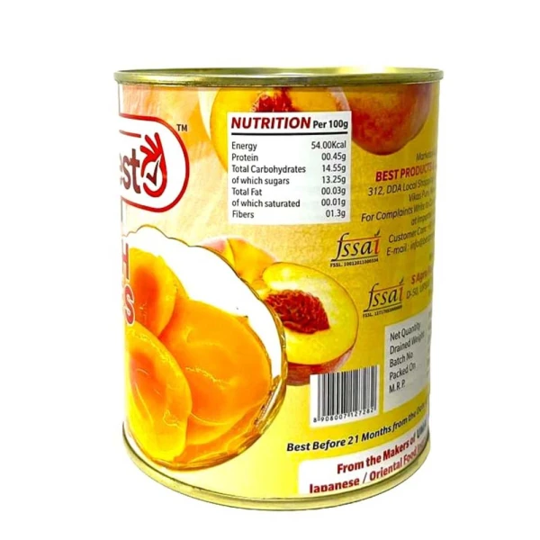 De Besto Yellow Cling Peach Halves 850g