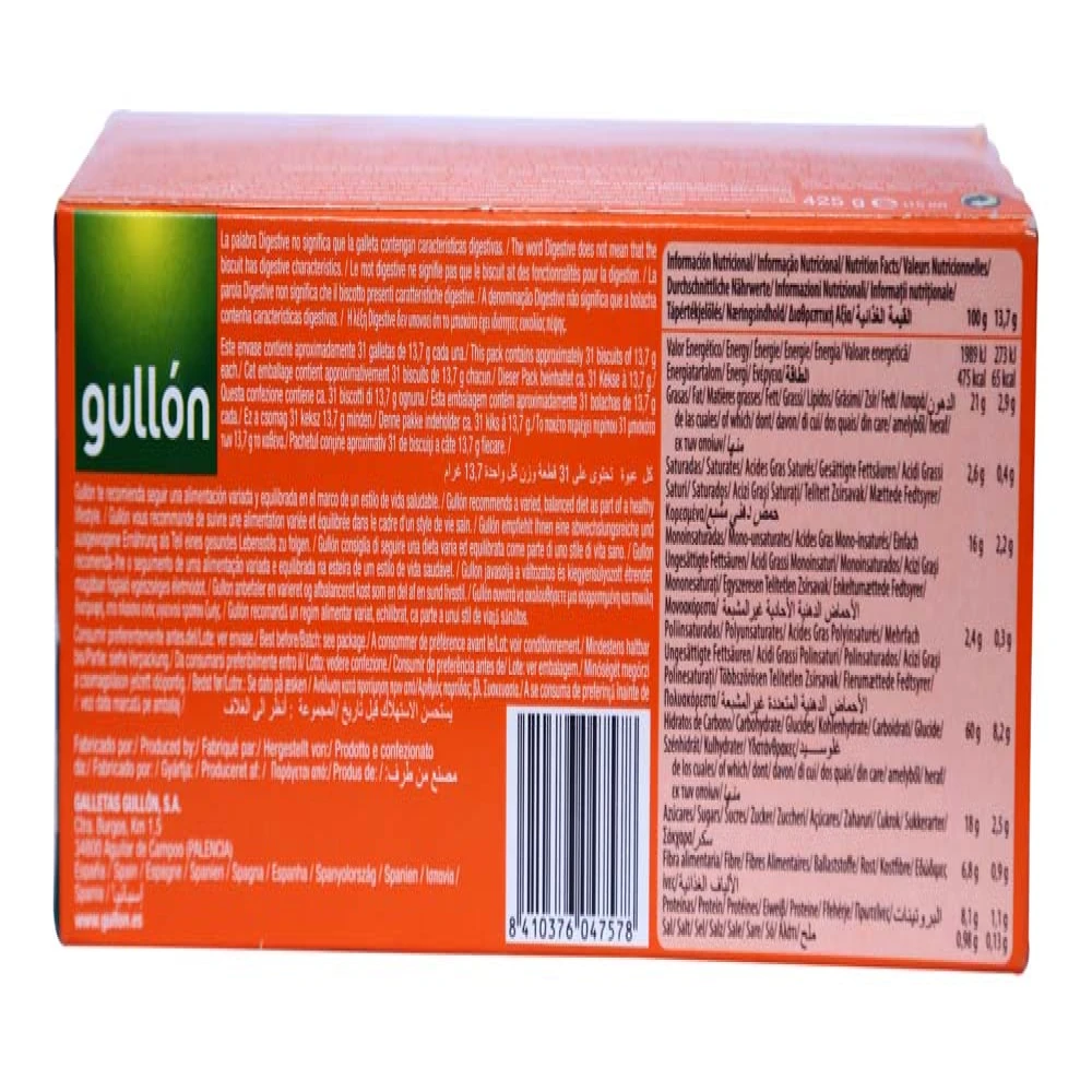 Gullon Digestive Oats & Orange 425 g